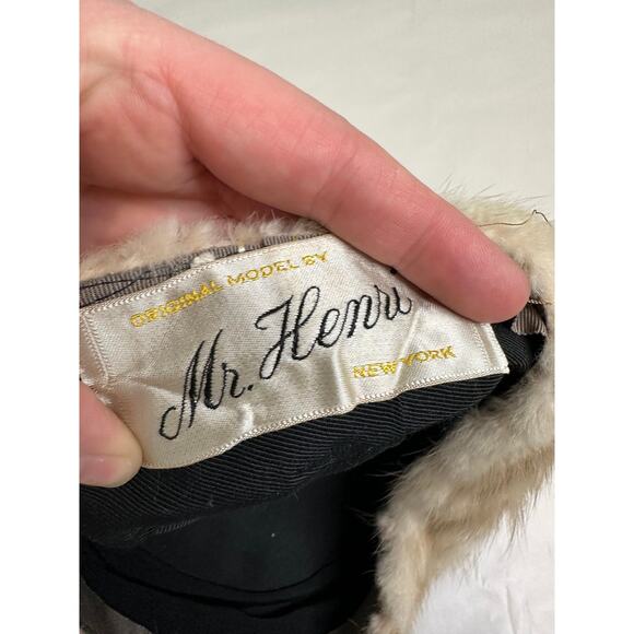 Vintage Fur Hat Mr. Henry New York Mink - Picture 2 of 8